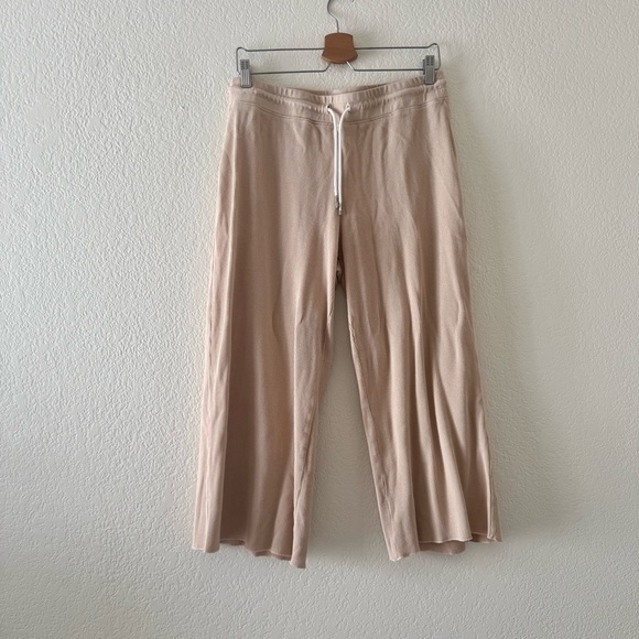 MATE the Label Organic Waffle Wide Leg Crop Pants - Picture 2 of 6